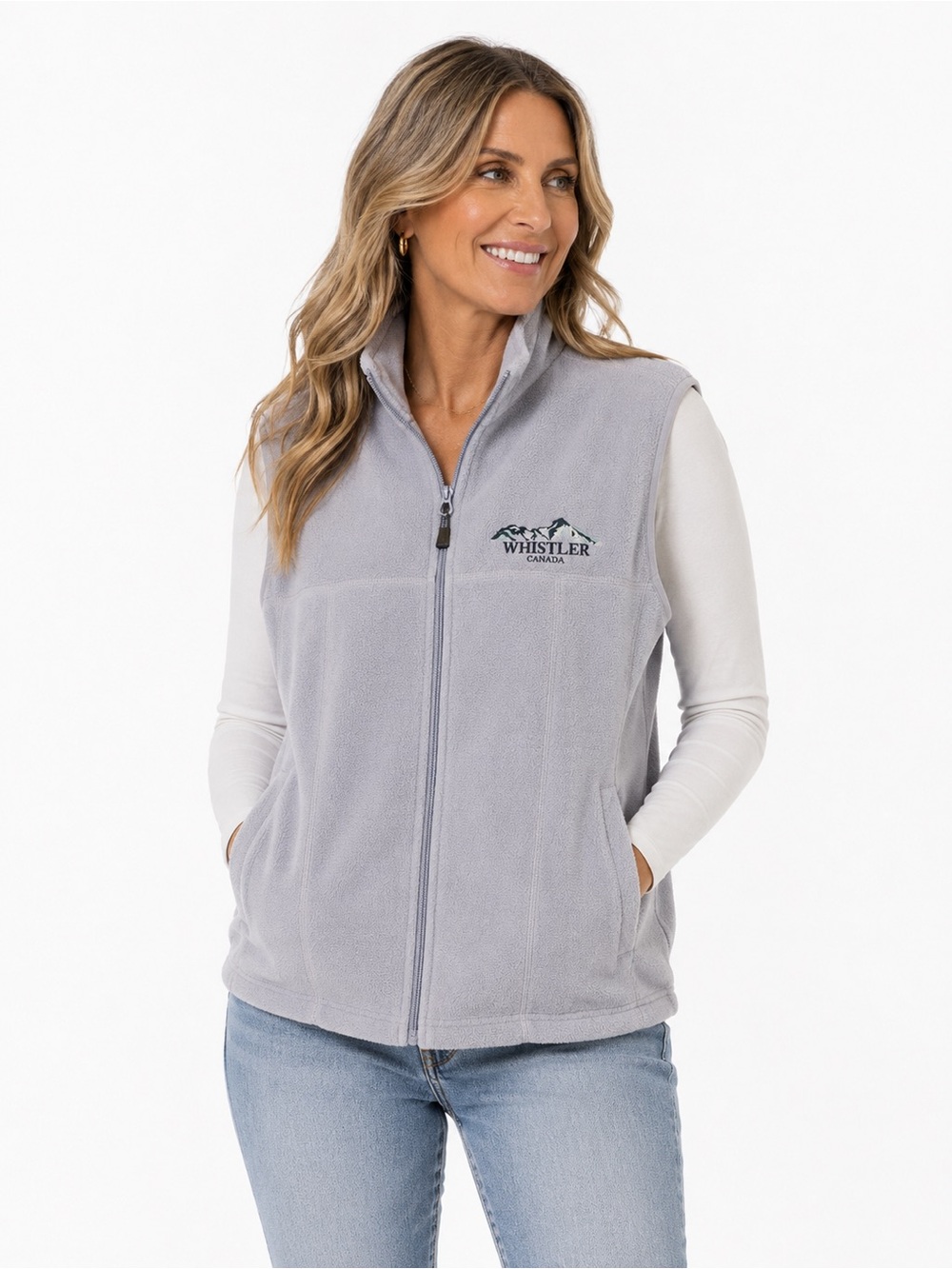 North End ($65) Whistler Canada Fleece Vest - PTP 24